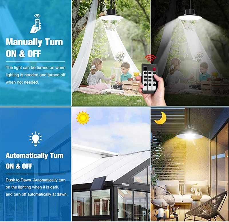 Factory New Design Work LED Shed Light Pendant for Camping Yard Solar Garden Lamp Solar Light