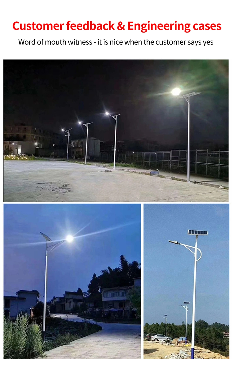 500W Solar Street Lights Outdoor Lamp, Dusk to Dawn IP67 Security LED Flood Light with Remote Control Mounting Pole and Bracket Garden, Court, Parking Lot
