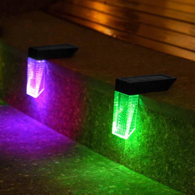 LED RGB Colorful Outdoor Garden Fence Decoration Solar Wall Lights