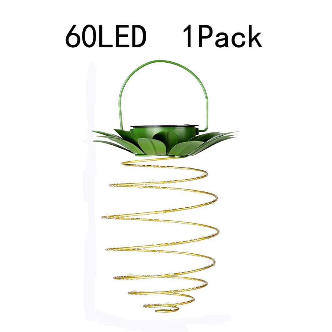 Spiral Decorative Hanging Solar Lantern LED Lights Pineapple Design for Garden Patio Outdoor Bl11892