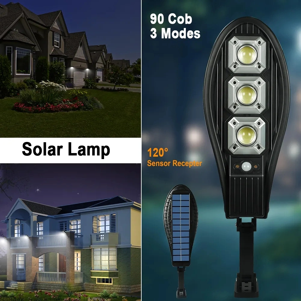 All in One Solar Street Lights OEM Remote Control Plastic Motion Sensor Outdoor Solar Wall Light for House