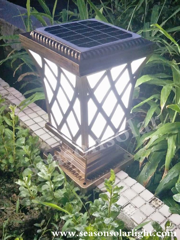 Aluminum Solar Panel Rechargeable 5W Deck Post Gate Pillar IP65 Outdoor Garden LED Decoration Solar Light