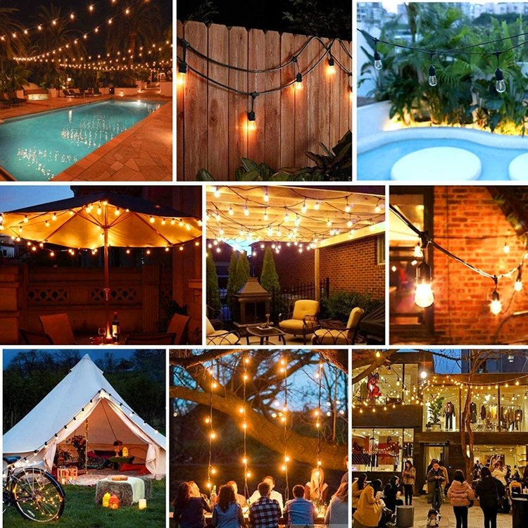 Solar Garden Light Chain 8 Modes IP44 Balls Light Chains Warm White Fairy LED String Lights