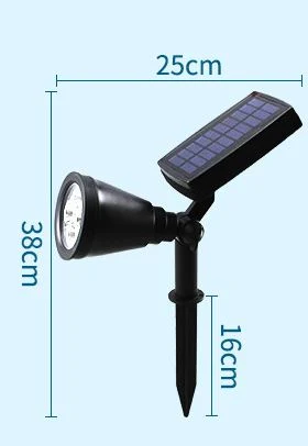 Waterproof Lighting Spotlight Solar LED Wall Light for Yard Garden Driveway Pathway Pool Wyz10093