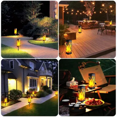2023 Nuova torcia da giardino solare Fickering per cortile esterno Patio percorso