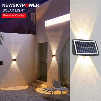  Impermeabile Fence Garden balcone Home esterni Paesaggio illuminazione solare LED Luce lavaparete
