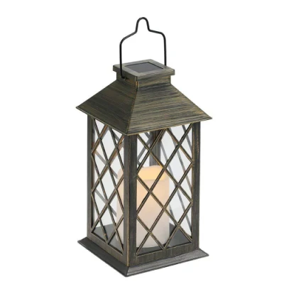  Luci solari a LED Lanterna solare per esterni, Lanterne Hanging alimentate a energia solare con manico, Flickering impermeabile senza fiamma Candle Mission Lights per il patio del tavolo da giardino