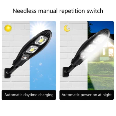 500 Watt luce solare LED lampada solare per esterni luce solare alimentata Luce LED stradale con sensore di movimento PIR impermeabile