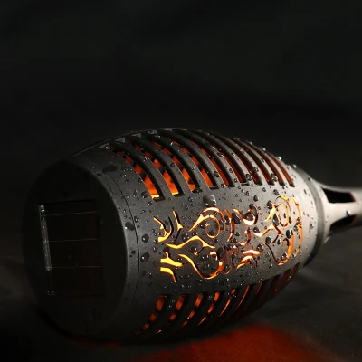 IP65 impermeabile per esterni 1 W Flickering fiamme torcia sensore lampada solare Luci da giardino LED a energia solare Lanterna Lanterna Lawn decorativa