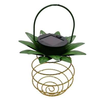 Cross border LED ananas Solar Lights luci da giardino alimentate a energia solare Decorazione esterna Lanterna appicante