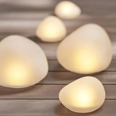  Esterno impermeabile vetro decorativo pietra Giardino Ornament luce solare terra