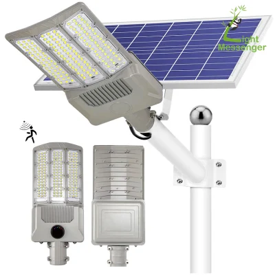  Lampada di controllo remoto per luce da giardino impermeabile per esterni IP67 in alluminio 200 W 400 W 600 1000 W 1500 W 2500 Split Best Solar Powered Luce stradale a LED con asta