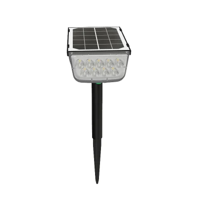 Lampada da prato regolabile LED COB 5 W pin di messa a terra solare Luce da giardino