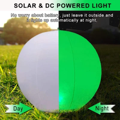 Telecomando impermeabile IP68 da 14&quot; RGB LED a luce solare flottante Luci a sfera per giardino decorazione a pollo