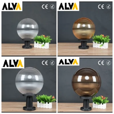 Piedini sferici opali fumosi trasparenti per esterni dal design semplice e moderno Luci per la fence delle abitazioni