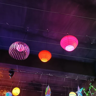  Hot-Selling metallo cavo solare Campeggio Lanterna Hanging luce decorazione notturna Lanterne a LED alimentate a energia solare per esterni