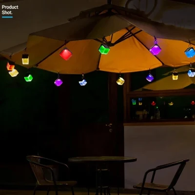  Appendere solare giardino luci LED esterni decorazione Deck caldo e. Lampada da parete a colori RGB
