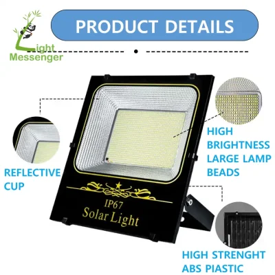  Light Messenger Best sale Outdoor Stadium Parcheggio Giardino cortile Controllo lampada da campo ABS IP65 50 W 60 W 100 W 200 W 300 W. Proiettore solare a LED per cantiere