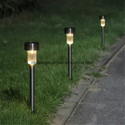 Luci solari LED percorso luci acciaio inox palo solare luci impermeabili Per esterno giardino prato patio Paesaggio percorso vialetto decorazione illuminazione Est10091