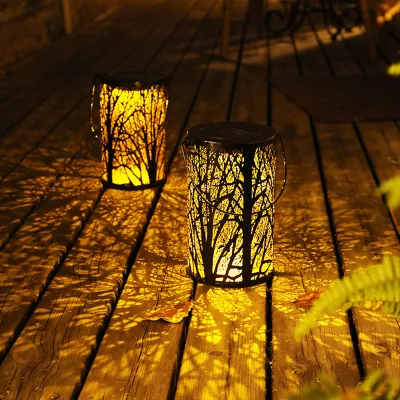  All&prime;ingrosso qualità solare albero tronco proiezione Giardino lampada decorativa all&prime;aperto Decorazione solare del giardino Hanging illuminazione Nuova luce LED da giardino