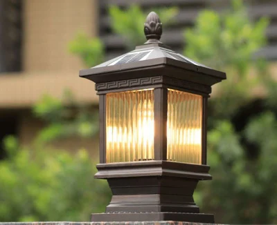 Lampada solare a colonna impermeabile Post Lanterna per Fence Deck