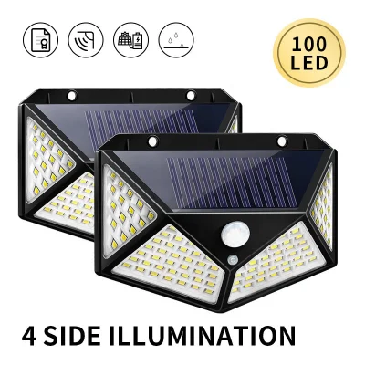 PIR Sensor Motion Induction lampada solare impermeabile per illuminazione da giardino domestica Lampada da parete per cortile esterno