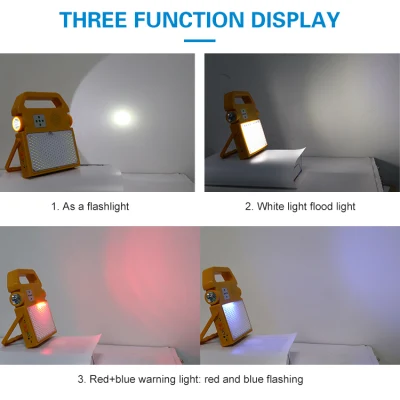 Solare esterno campeggio luci di emergenza carica tenda luci giardino esterno Music ABS ip65 100 w LED luce solare a luce diffusa