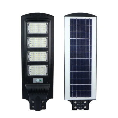 Illuminazione esterna in alluminio personalizzata per esterni con proiettore da giardino impermeabile IP67 50 W, 100 W, 150 W, 200 W, LED bifacciale automatico all-in-one Luce solare stradale