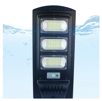 Illuminazione esterna in alluminio personalizzata per esterni con proiettore da giardino impermeabile IP67 50 W, 100 W, 150 W, 200 W, LED bifacciale automatico all-in-one Luce solare stradale