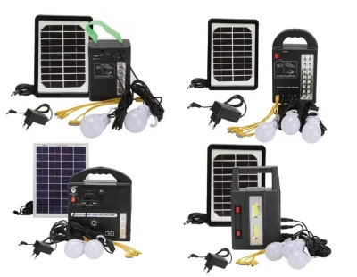  Lampada solare portatile piccola per interni per esterni con pannello a celle Sistema di alimentazione solare sistema di carica-sistema di illuminazione solare piccolo sistema