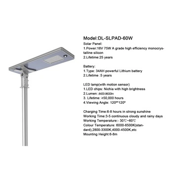  5 anni di garanzia lampadine LED solari per illuminazione stradale con Sensore