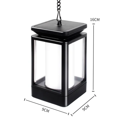 Luci sospese lampada solare Lanterna a LED decorativa per esterni per patio Landscape Yard con candele bianche senza fiamma che tremano Bl21022
