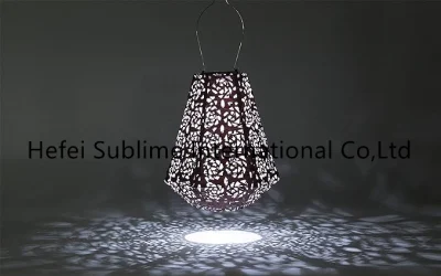 Lanterna solare LED rosa per decorazioni all&prime;aperto