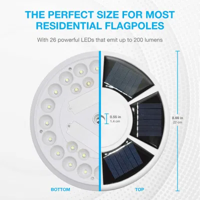 Lampada a palo ad angolo solare Deluxe, lampada ad indicatore, faretto a LED