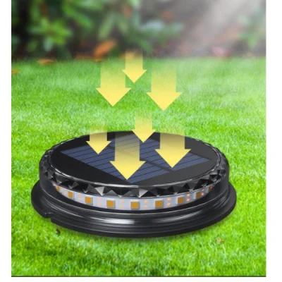 Luci solari esterni, piattaforma da giardino impermeabile luci a disco solari, luce solare da giardino da terra Passerella esterna Esc20091