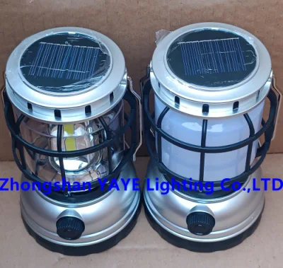 Yaye 2023 Hot Sell nuovo design 20W solare ad alta potenza Lampada da campeggio portatile a LED di emergenza 1000PZ. In stock/2 anni di garanzia Cina miglior fornitore di fabbrica solare