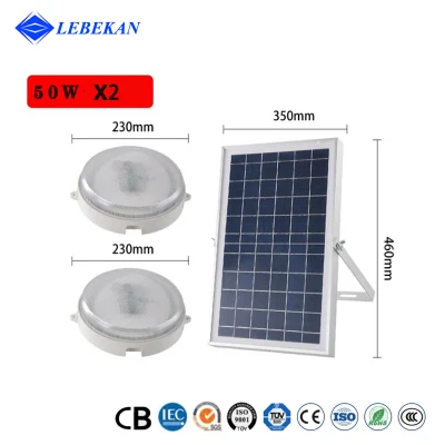  Luce solare Shed diurna o notturna 136 LED più luminosi luce solare interna ed esterna con telecomando, luce IP65 Barn/Pollo Coop/Workshop/soffitto/pendente