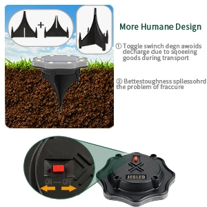  Nuova luce da terra per esterni bianca calda impermeabile a 8 LED JESLED Luce solare da giardino