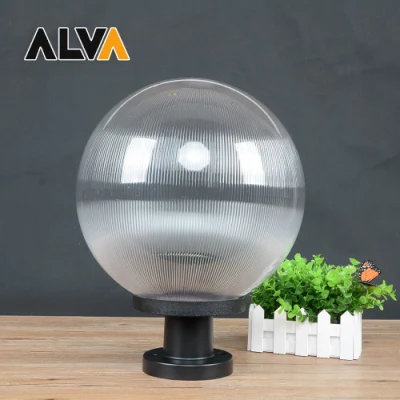 Piedini sferici opali fumosi trasparenti per esterni dal design semplice e moderno Luci per la fence delle abitazioni