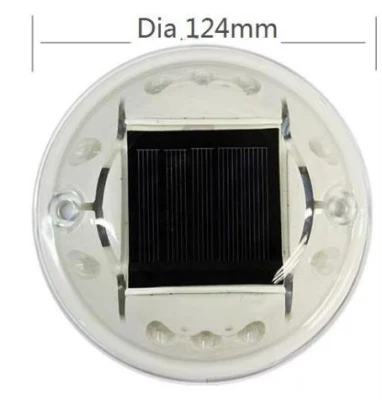  10 LED Round Solar Road Stud Raised PC plastica lampeggiante Gradino del dock del pianale di segnalazione lampeggiante Cat Eye