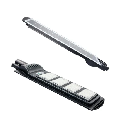 Illuminazione esterna in alluminio personalizzata per esterni con proiettore da giardino impermeabile IP67 50 W, 100 W, 150 W, 200 W, LED bifacciale automatico all-in-one Luce solare stradale