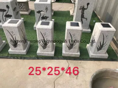 Vendita all&prime;ingrosso Giardino solare personalizzato Antique Granite pietra Lanterna