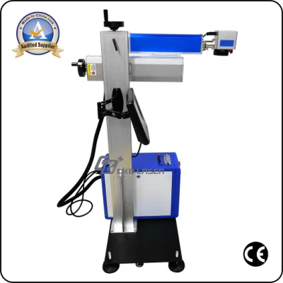 Data di imballaggio del marcatore laser in fibra volante online sulla linea di tubi Stampa di numeri