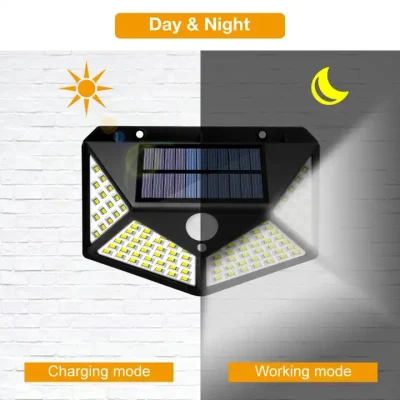PIR Sensor Motion Induction lampada solare impermeabile per illuminazione da giardino domestica Lampada da parete per cortile esterno