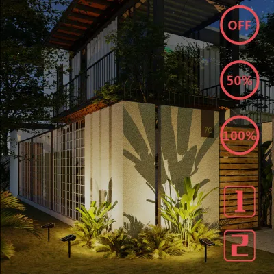 Lampada da prato regolabile LED COB 5 W pin di messa a terra solare Luce da giardino