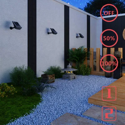Lampada da prato regolabile LED COB 5 W pin di messa a terra solare Luce da giardino