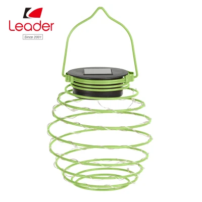 Lanterna a spirale solare Lanterna da giardino popolare Lanterna in metallo decorativo