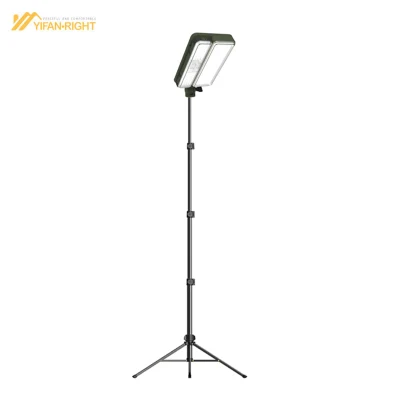 Design economico High Lumen Construction luce da lavoro treppiede solare ricaricabile Luci da campeggio
