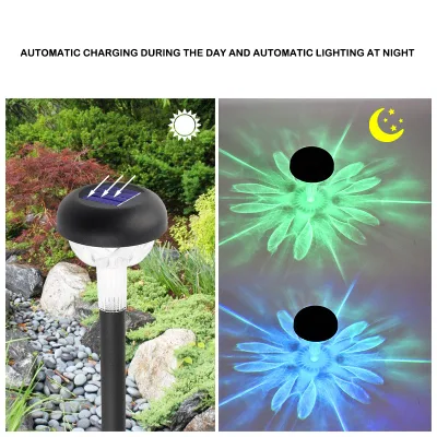 Esterno impermeabile Giardino prato Paesaggio decorazione illuminazione lampada cambiamento di colore Luci LED a luce solare