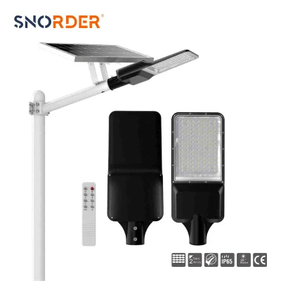 OEM / Vendita all&prime;ingrosso LED a luce divisa ad alta luminosità da 6500K 300 W Illuminazione 30ah 30W pannello solare LED Street Light con CE RoHS